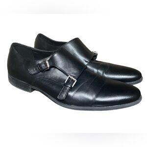 Calvin Klein Men's Brinta Loafer Black Leather Dress Shoes